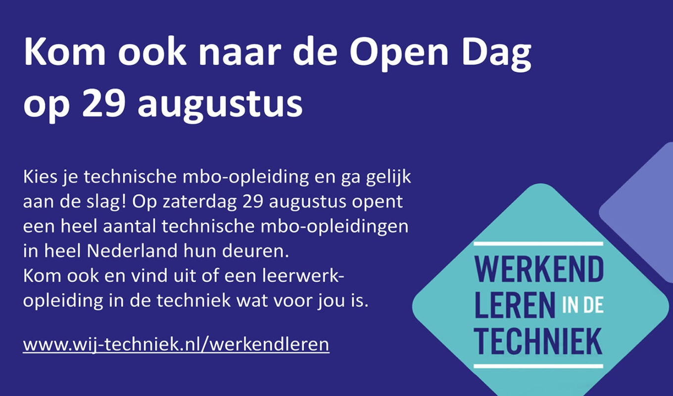 Open dag 29 augustus - Wij Techniek