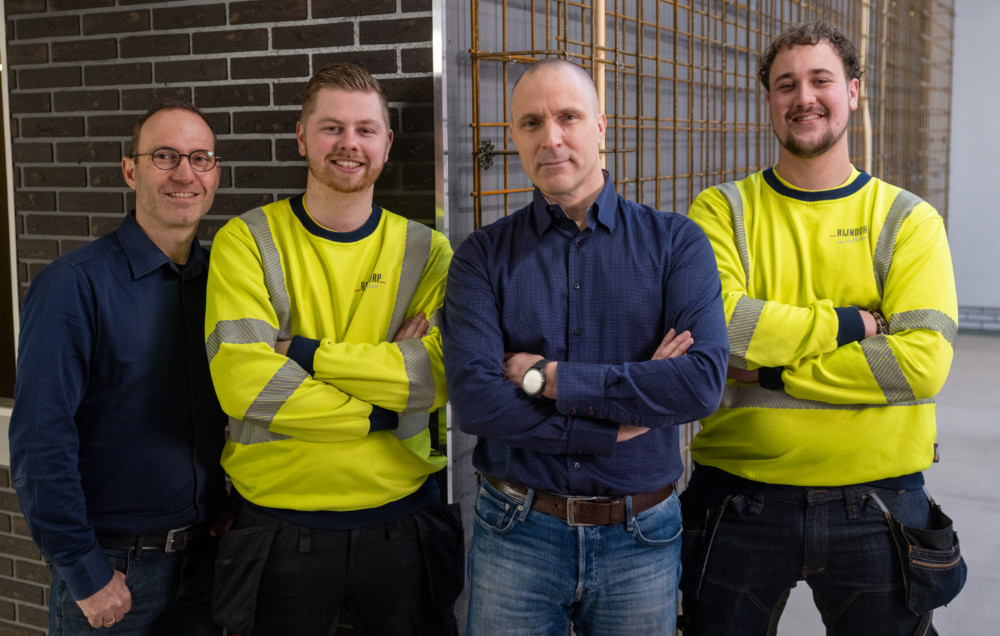 (v.l.n.r. Menno Dane, Jos Mooijman, Jaap Brinksma en Theun Minnee)  