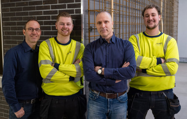 (v.l.n.r. Menno Dane, Jos Mooijman, Jaap Brinksma en Theun Minnee)  